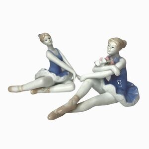 Porcelain Ballerina Dancer Figurines by Kalique Ballet Lot of‎ 2 See Description